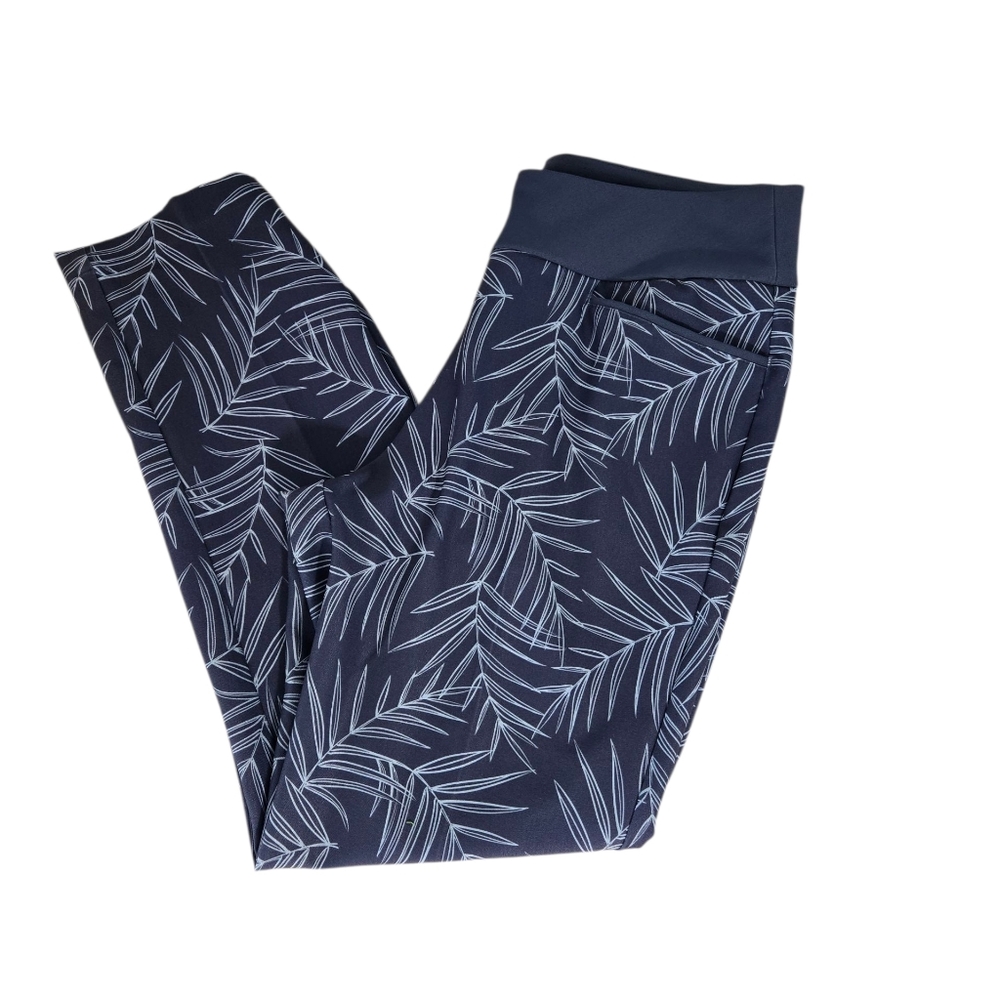 Adidas Women’s Size Small Climalite Logo Leggings Blue High Rise Athletic Pants